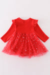 Red velvet tutu girl bubble