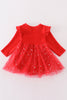 Red velvet tutu girl bubble