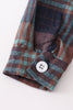 Brown plaid boy button down shirt