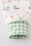 Sage duck print boy pajamas set