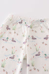 Sage duck print boy pajamas set