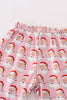 Pink christmas santa claus girl pajamas set