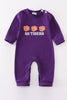 Puprle go tigers embroidery boy romper