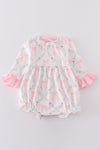 Pink floral ruffle girl bubble