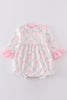 Pink floral ruffle girl bubble