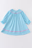 Blue valentine XOXO smocked girl dress