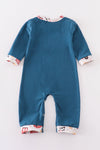 Navy farm french knot boy romper