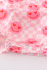 Pink valentine smile print girl bubble