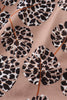 Leopard botanical print women dress