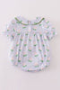 Floral bow print girl bubble