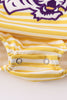 Yellow tiger embroidery LSU boy bubble