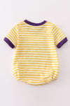 Yellow tiger embroidery LSU boy bubble