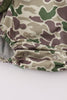 Camouflage print ruffle bubble