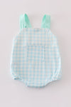 Blue gingham boy bubble