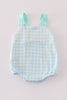 Blue gingham boy bubble