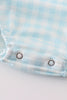 Blue gingham boy bubble