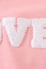 Valentine's day love french knot mom&me top