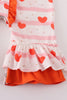 Valentine heart print girl romper