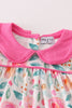 Pink floral girl bloomer set