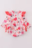 Pink valentine heart ruffle girl bubble