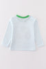 Green tractor lucky clover applique boy top