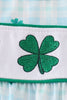 Green lucky clover embroidery girl bubble