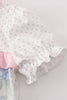 Pink Blossom Serenity print ruffle bubble