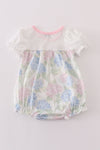 Pink Blossom Serenity print ruffle bubble