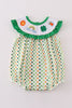 Green clover rainbow embroidery girl bubble