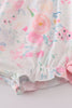 Pink Pastel Meadow print girl bubble