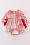 Valentine's day smocked heart embroidery girl bubble