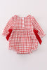 Valentine's day smocked heart embroidery girl bubble