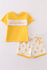 Yellow you are my sunshine embroidery boy set