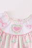 Valentine's day heart bow embroidery girl bloomer set