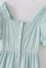 Blue tiered ruffle mom dress