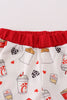 Red the lord's chicken print boy pajamas set