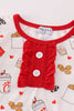 Red the lord's chicken print girl pajamas set