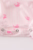 Pink stripe whale print girl bubble