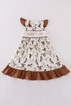 Khaki duck daddy's girl embroidery dress