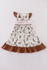 Khaki duck daddy's girl embroidery dress