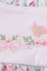 Butterfly floral embroidery girl bubble