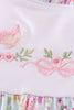 Butterfly floral embroidery girl dress