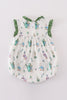 Easter bunny print girl ruffle bubble