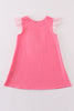 Pink carousel applique girl dress