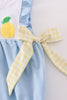 Blue lemon french knot girl bubble