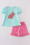 Mint bunny sequin girl set