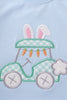 Blue golf easter applique boy bubble