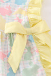 Easter bunny print bow girl bloomer set