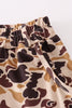 Brown camouflage print dad&me shorts