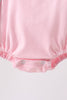 Pink Strawberry Applique Knit Bubble